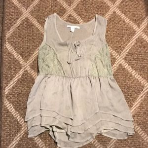 American tag blouse with tank